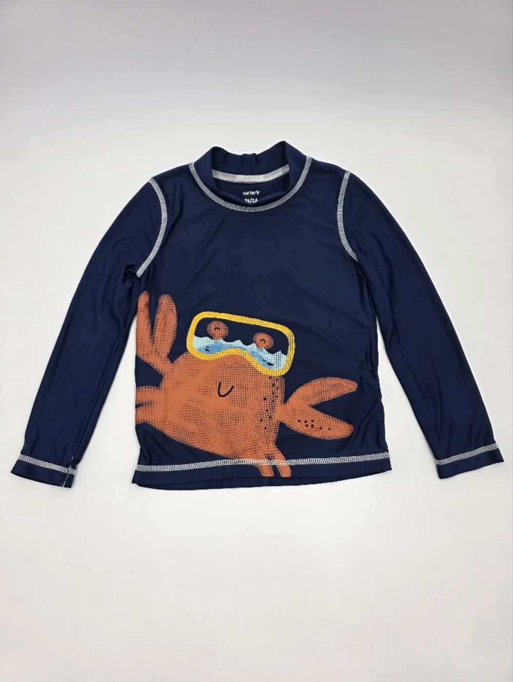Carter's boys' crab rashguard and swim trunks set size 2T